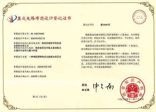 弈聰軟件研發(fā)&ldquo;芯&rdquo;突破,多項(xiàng)物聯(lián)網(wǎng)技術(shù)獲得集成電路布圖設(shè)計(jì)登記